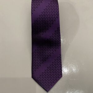 Purple | Black | Print | Silk Tie
