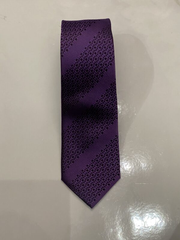 Purple | Black | Print | Silk Tie
