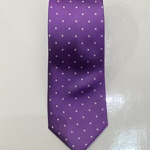 Lilac | White | Polka Dot | Silk Tie