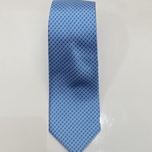 Sky Blue | Light Grey | Small Diamond Print | Silk Tie