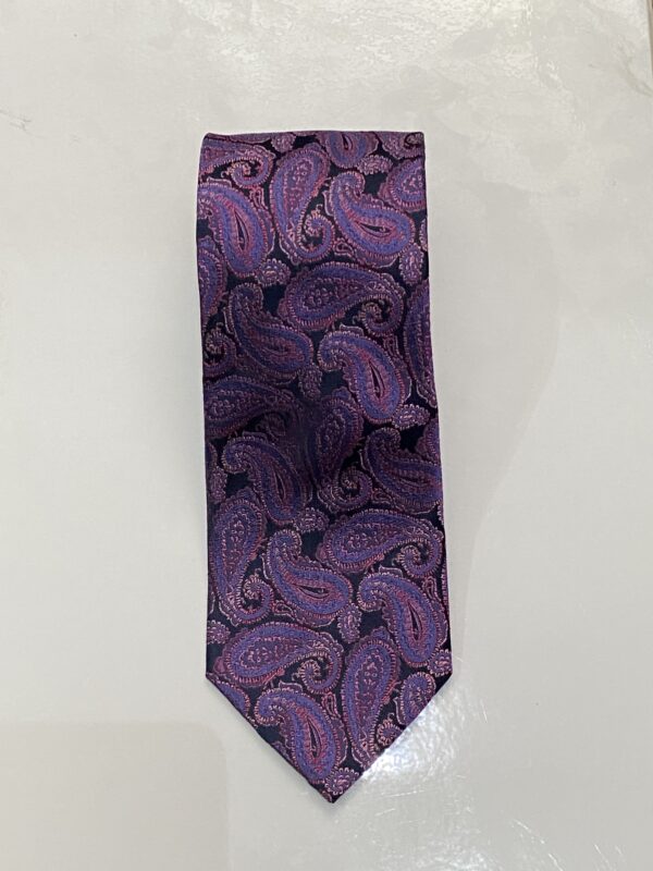Lilac | Navy | Print | Silk Tie