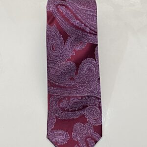 Burgundy | Amethyst | Print | Silk Tie