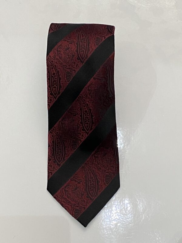 Black | Burgundy | Print | Silk Tie