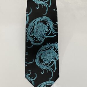Black | Turquoise | Print | Silk Tie