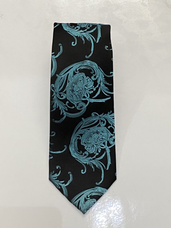 Black | Turquoise | Print | Silk Tie