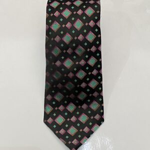 Black | Sage Green | Purple | Diamond Print | Silk Tie