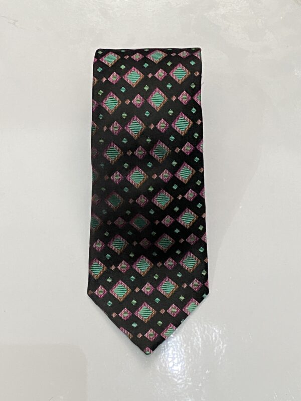 Black | Sage Green | Purple | Diamond Print | Silk Tie