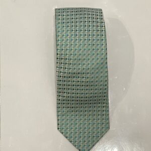 Turquoise | Sage Green | Small Diamond Print | Silk Tie