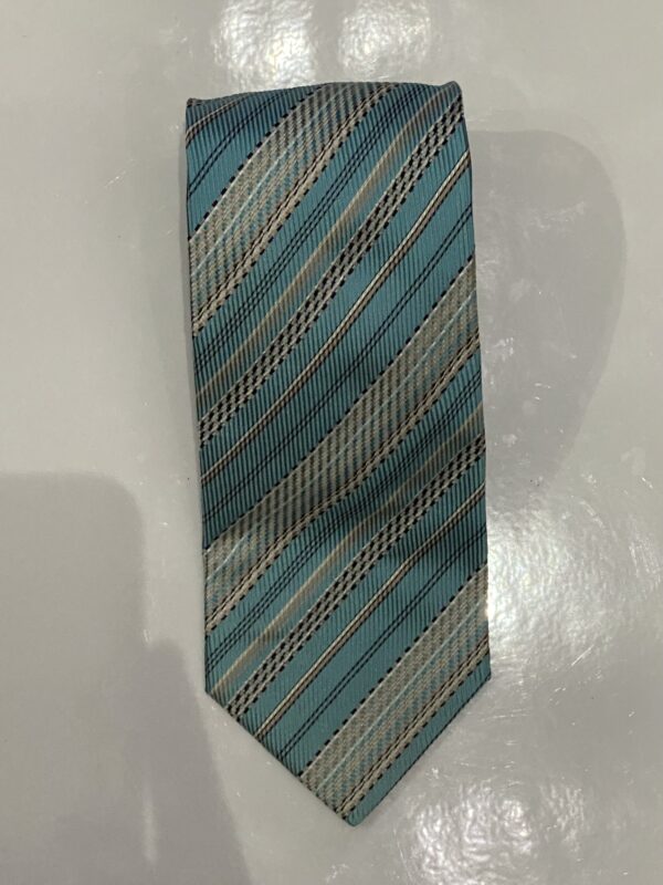Turquoise | Stripe | Silk Tie