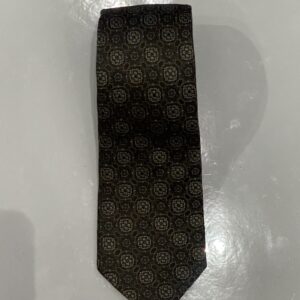 Dark Olive | Floral Print | Silk Tie