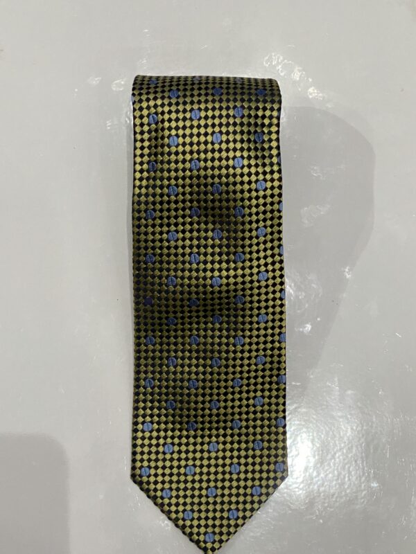 Gold | Sapphire Blue | Navy | Print | Silk Tie