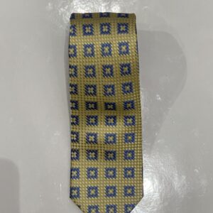 Pastel Yellow | Blue | Print | Silk Tie