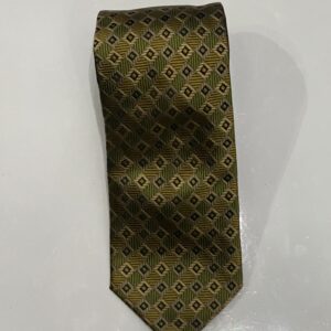 Olive Green | Sage Green | Rust | Diamond Print | Silk Tie