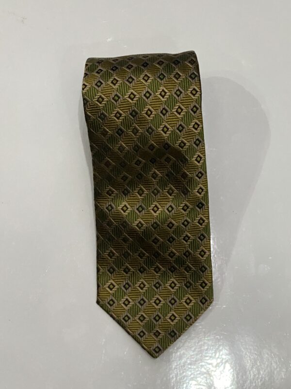 Olive Green | Sage Green | Rust | Diamond Print | Silk Tie