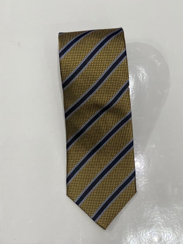 Gold | Blue | Stripe | Silk Tie