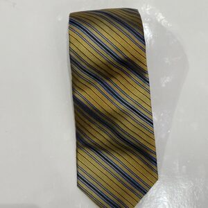 Gold | Blue | Black | Stripe | Silk Tie