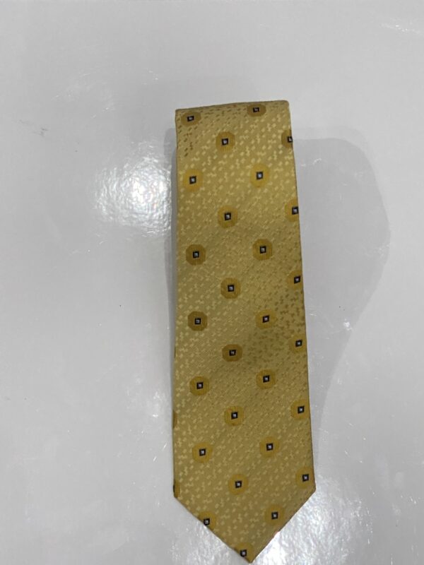 Yellow | Navy | Print | Silk Tie