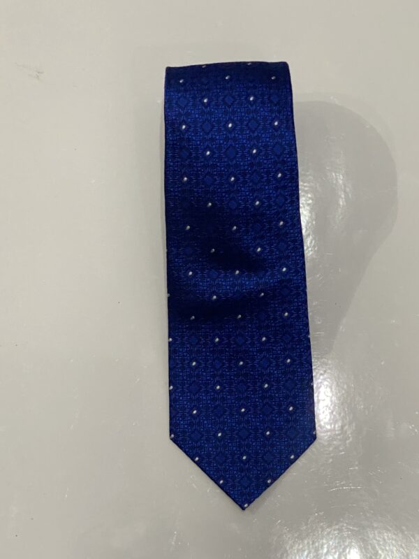 Royal Blue | White | Diamond Print | Silk Tie