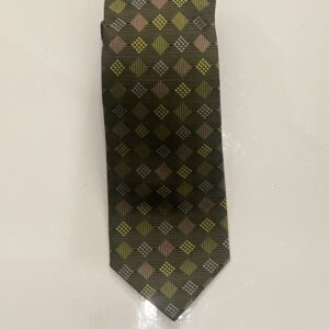 Sage Green | Hunter Green | Diamond Print | Silk Tie