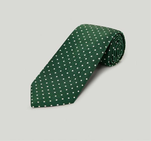 Green | Polka Dot | Silk Tie