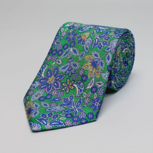 Green | Blue | Floral | Silk Tie