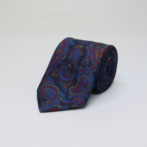 Navy | Gold | Floral | Silk Tie