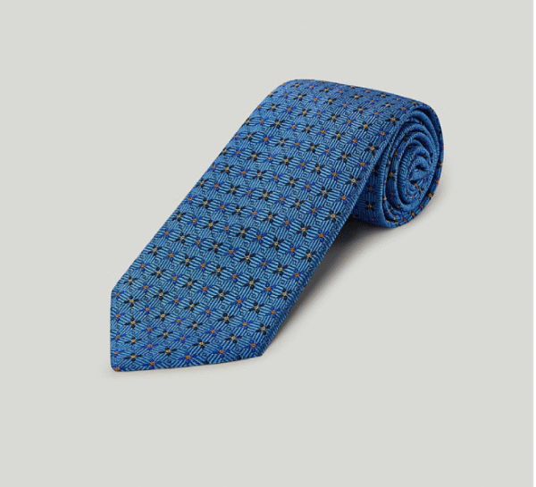 Blue | Crosses | Woven | Silk Tie