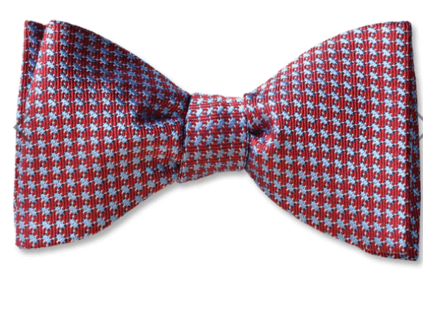 Red | Blue | Textured | Print | Silk Bow Tie
