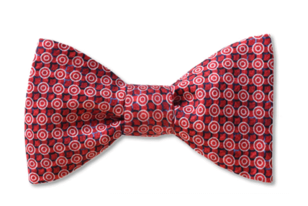 Red | Blue | Print | Silk Bow Tie