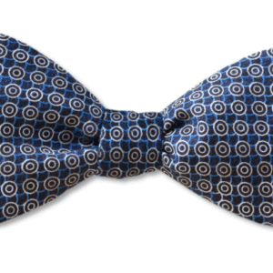 Navy | Print | Silk Bow Tie