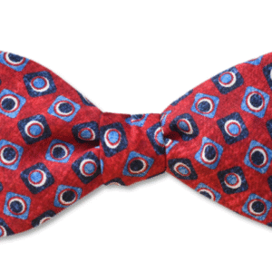 Red | Blue | Print | Silk Bow Tie