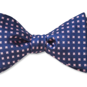 Sapphire Blue | Pink | Print | Silk Bow Tie