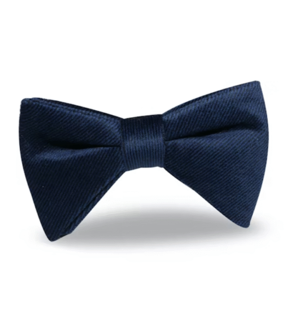 Navy | Textured | Silk Bow Tie