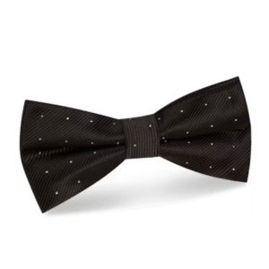 Black | White | Small Polka Dot | Silk Bow Tie