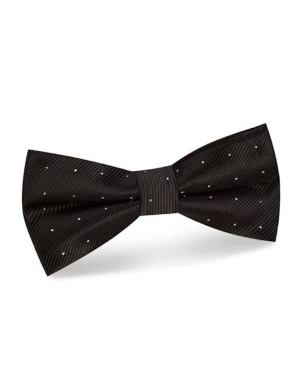 Black | White | Small Polka Dot | Silk Bow Tie